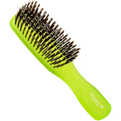 Miniatura 13 de Giorgio GION1B - Cepillo desenredante suave para el cabello, color azul neón, de 7.75 pulgadas, para hombres y mujeres. Cerdas suaves para cuero
