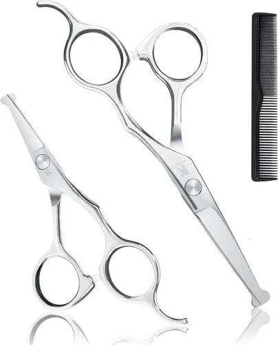 Kit profesional de tijeras de corte de pelo para niños, puntas redondeadas, tijeras de corte de pelo de peluquería (6.1 pulgadas) y tijeras de corte