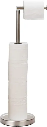 Soporte de papel higiénico para baño Soporte de almacenamiento de papel higiénico para 4 rollos con base pesada, soporte de rollo de papel higiénico