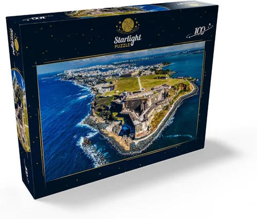 Miniatura 2 de MyPuzzle - Vista aérea del Castillo San Felipe del Morro en el Viejo San Juan, Puerto Rico, rompecabezas prémium de 100 piezas para adultos