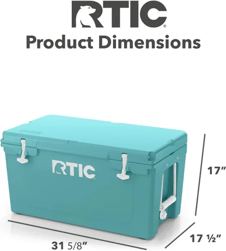 Miniatura 4 de RTIC - Hielera ultra resistente portátil de 65 cuartos de galón, tipo baúl, con aislamiento, para playa, bebidas, camping, picnic, pesca, barco