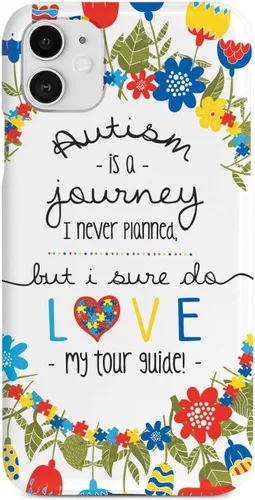Miniatura 21 de Inspired Cases - Funda con textura 3D para iPhone Xs Max - Funda protectora de goma para iPhone Xs Max de Apple - El autismo es un viaje