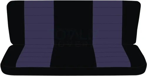 Miniatura 15 de Totally Covers Compatible con fundas de asiento de camión de dos tonos Ford F-150 Super Cab 1997-2003 (banco dividido trasero 40/60): negro y azul