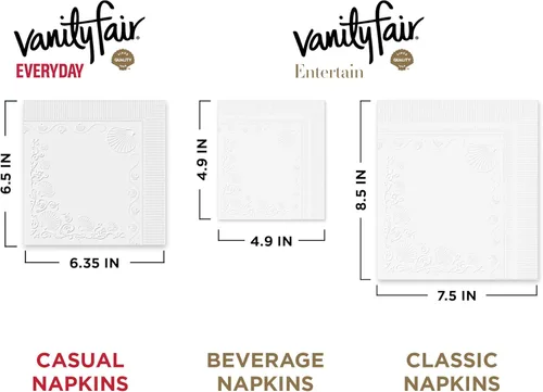 Miniatura 6 de Vanity Fair Servilletas de papel para bebidas Entertain Beverly, 480 unidades, servilletas desechables hechas para entretenimiento y eventos