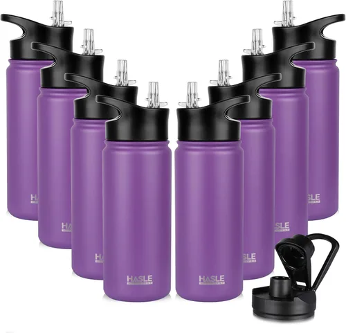 Miniatura 17 de HASLE OUTFITTERS Botella de agua aislada de 16 onzas para niños, botella de agua de acero inoxidable de doble pared al vacío, a prueba de fugas