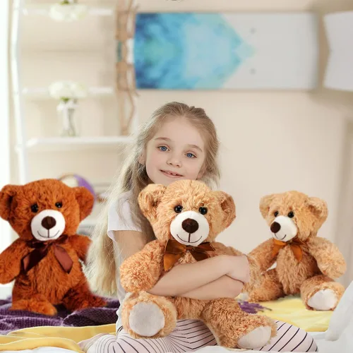 Miniatura 5 de HyDren 9 piezas de animales de peluche de graduación de 14 pulgadas, osos suaves a granel, lindos muñecos, regalo para graduación, día de la madre