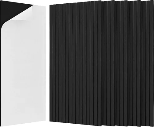 Miniatura 13 de Paquete de 6 paneles acústicos de pared, 23.6 x 23.6 pulgadas, panel decorativo insonorizado, panel autoadhesivo de absorción de sonido, tratamiento