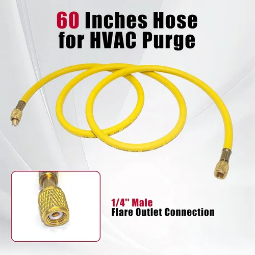 Miniatura 6 de Regulador de nitrógeno, medidor de nitrógeno HVAC con manguera de 60 pulgadas, equipo de presión de suministro de 0-800 PSI Medidores de conexión