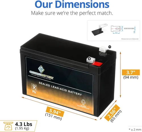 Miniatura 3 de Batería de 12 V y 7AH para Piranha Max 160 Fish Finder
