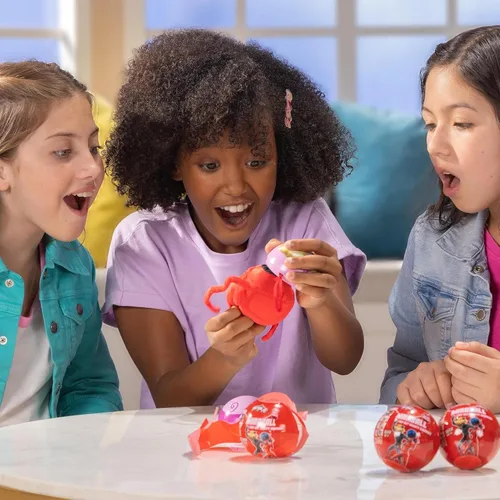 Miniatura 4 de Miraculous Ladybug MiraBall, sorpresa de 3 en 1, paquete de 3, caja sorpresa de juguetes para niños - Personajes coleccionables de programas