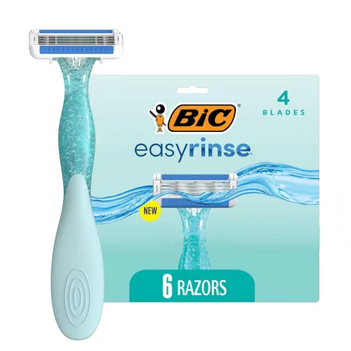 Miniatura 9 de BIC EasyRinse Anti-Clogging Maquinillas de Afeitar Desechables para Mujer para un Afeitado Más Suave con Menos Irritación*, Maquinillas de Afeitar