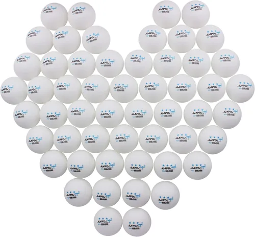 Miniatura 9 de MAPOL Pelota de tenis de mesa de práctica avanzada de 60/22 unidades, 3 estrellas, 40+