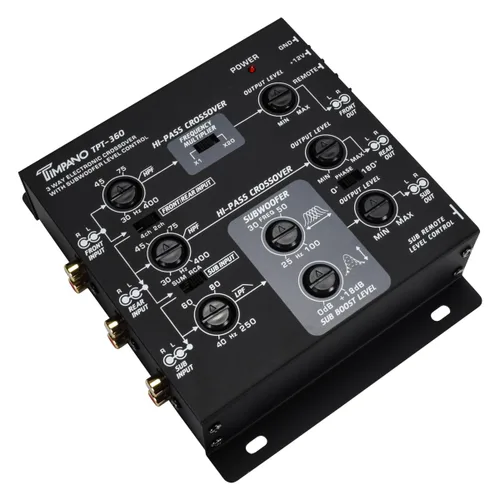 Miniatura 5 de Timpano 3-vías Transmisor electrónico con control remoto de subwoofer y ecualizador TPT-360