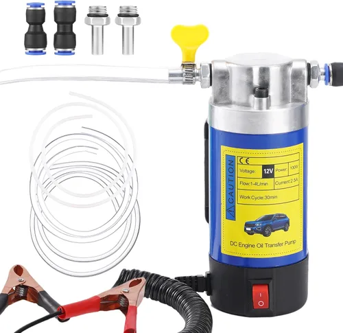 Bomba extractora de aceite de 12 V 100 W, bomba de cambio de aceite eléctrica para aceite de motor, aceite de engranajes, drenaje de fluido de