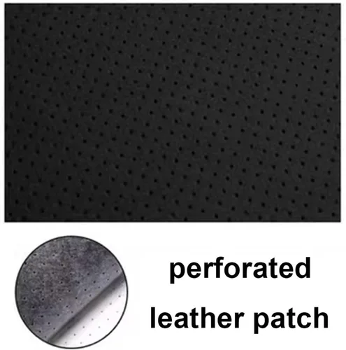 Miniatura 6 de Parche de reparación de cuero transpirable perforado adhesivo autoadhesivo para reparación de cuero, parche de reparación de sofá, parche de Negro