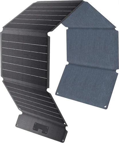 Panel Solar Portátil de 54W, Cargador Solar Plegable de Alta Eficiencia del 23% con Salida DC Dual USB-A/Tipo-C IP65 Impermeable Compatible con