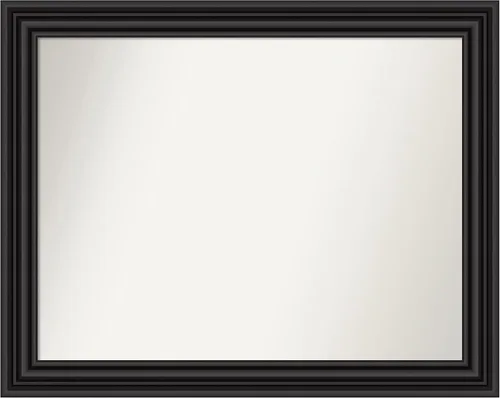 Miniatura 586 de Amanti Art Espejo personalizado, espejo de baño negro puente, espejo de pared o espejo de tocador de baño sobre el fregadero (26 x 26 pulgadas)
