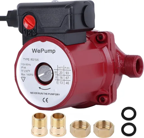 NPT 3/4 '' Bomba de circulación de agua caliente doméstica 93W Bomba de recirculación para cabezal de ducha (RS15-6R)
