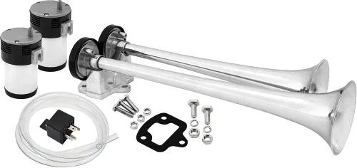 Miniatura 10 de Vixen Horns Kit de bocina de tren para camiones/coche/motocicleta. Sistema completo con compresor de aire dual, 2 trompetas. dB súper fuerte. Se