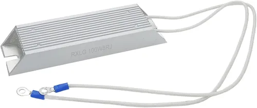 100W 8 Ohm Aluminio Vivienda Wirewound Frenado Resistencia Soldadura Lug Silver ToneTerminals