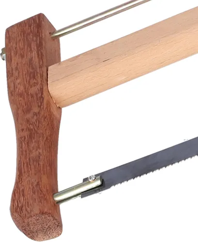 Miniatura 8 de Sierra de marco profesional, sierra de arco de mano de carpintero para corte de madera, herramienta grande de sierra de mano de madera de teca