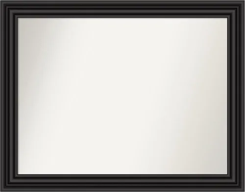 Miniatura 344 de Amanti Art Espejo personalizado, espejo de baño negro puente, espejo de pared o espejo de tocador de baño sobre el fregadero (26 x 26 pulgadas)