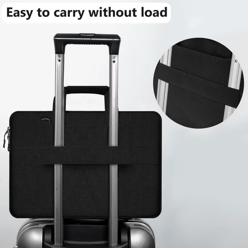 Miniatura 5 de Hseok Bolsa de hombro delgada para laptop de 13-14 pulgadas Bolso de mano con funda pequeña compatible con MacBook Pro de 14 pulgadas M4/M3/M2/M1