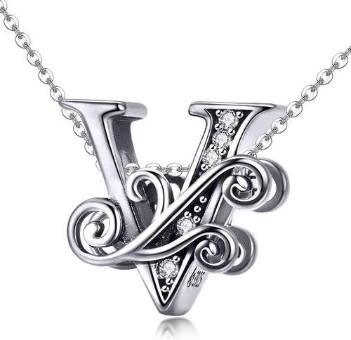 Miniatura 14 de BETTY&SARAH dije de plata esterlina 925 con forma de letra, para pulseras Pandora, letra del alfabeto, joya, regalo para mujer