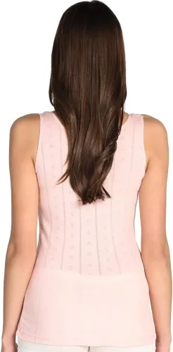 Miniatura 26 de VAVONNE Camiseta sin mangas tipo camisola para mujer, toda de algodón, aireada, suave y cómoda