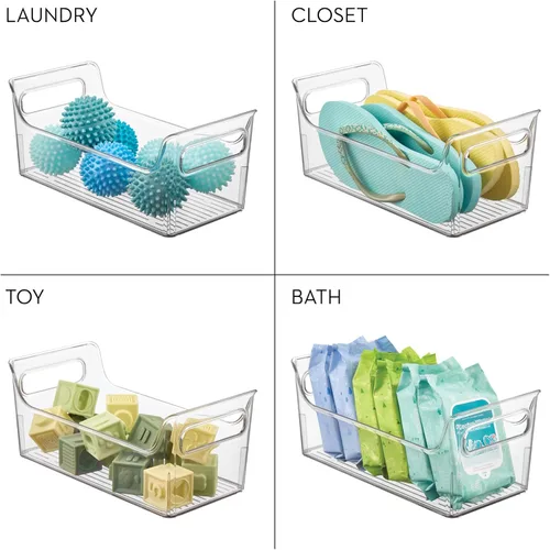 Miniatura 7 de iDesign - Organizador de condimentos de plástico con asas para nevera, transparente, fabricado en Estados Unidos