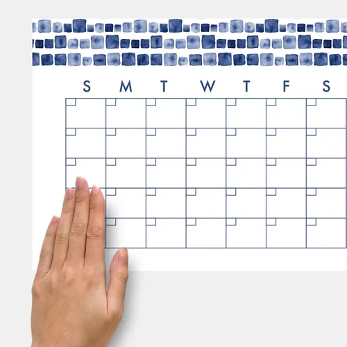 Miniatura 5 de RoomMates RMK4879SCM - Calcomanías de pared con calendario mensual de acuarela de borrado en seco