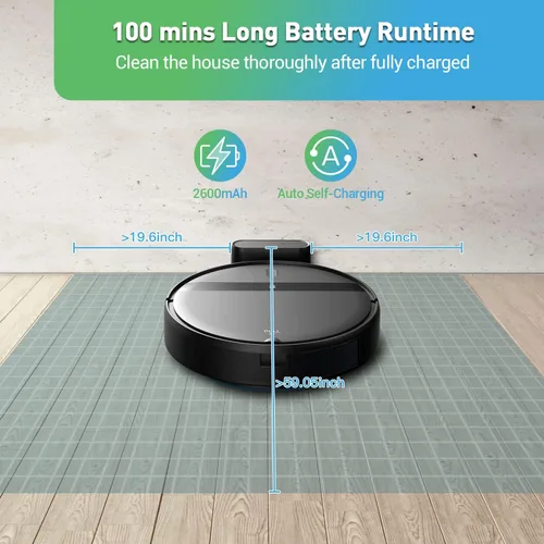 Miniatura 7 de Kilgone Robot aspiradora y trapeador combinado para pelo de mascotas y hogares, control de aplicación/voz, succión sin enredos y evita 3D Negro ónix