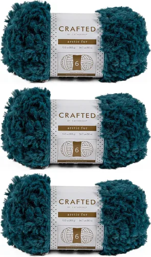 Miniatura 26 de Crafted By Catherine Ovillo de piel sintética para alta costura – Paquete de 2 (54 yardas cada madeja), Aqua Couture, calibre 6 súper voluminoso