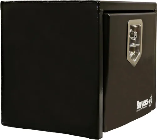Miniatura 3 de Buyers Products 1703349 - Caja de acero negro para debajo de la carrocería con pestillo de mango en T, 14 x 12 x 18 pulgadas, caja de herramientas