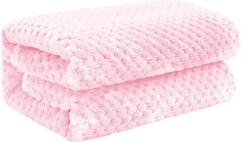 Miniatura 50 de Exclusivo Mezcla - Manta de vellón extragrande para sofá o cama, mantas supersuaves y cálidas con textura de gofre, acogedora, mullida y ligera Azul