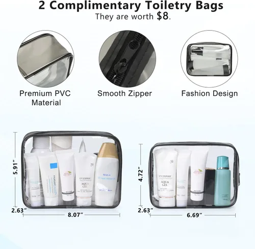 Miniatura 21 de Mochila de Viaje Snoffic para Mujer, Negro, 17 pulg.