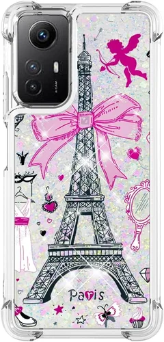 Miniatura 2 de Funda delgada para Redmi Note 12s 4G, efecto de arena movediza líquida con purpurina, silicona suave TPU a la moda, funda con cuatro esquinas