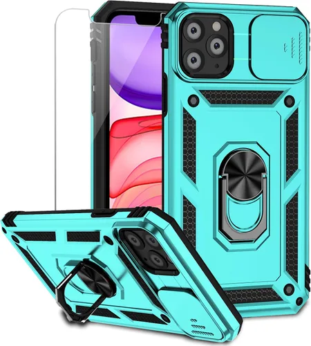 Miniatura 11 de Funda para iPhone 11 Pro Max con cubierta para lente de cámara, protector de pantalla HD, protección contra caídas de grado militar, soporte