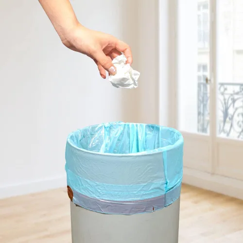 Miniatura 4 de JOYEUX Bolsas de basura pequeñas de 4 galones, bolsas de basura con cordón para baño y cocina, aroma a brisa junto a la playa, 60
