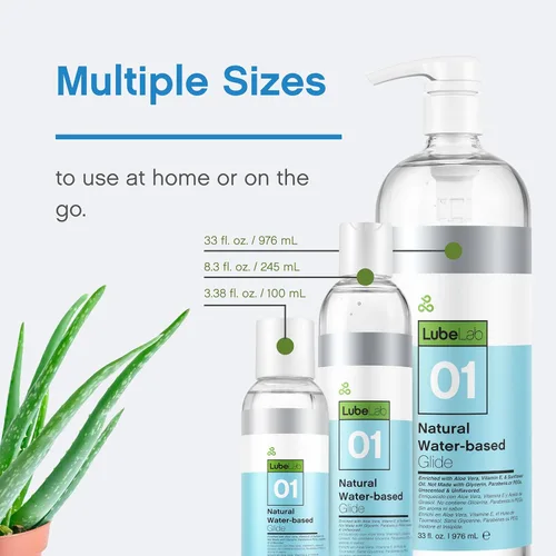 Miniatura 6 de Lubelab Lubricante a base de agua de 8.3 onzas líquidas. Lubricante personal con aloe y vitamina E, hipoalergénico, libre de parabenos, glicerina