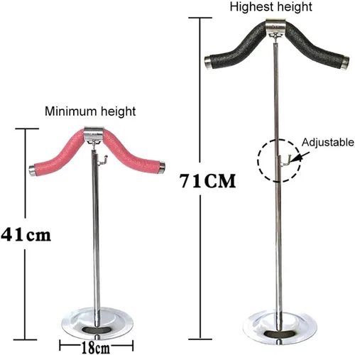 Miniatura 8 de Cabilock Soporte de exhibición de ropa de acero inoxidable para mujer, soporte de hombro flexible, soporte de ropa para niña, soporte de ropa