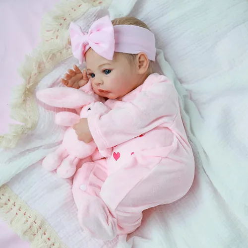 Miniatura 13 de KSBD Muñecas Reborn - Muñeca de bebé realista de 18 pulgadas, muñeca de niño de cuerpo completo estilo vida real con cuerpo de vinilo suave, puede