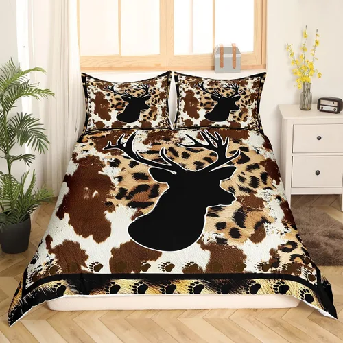 Miniatura 35 de Juego de funda de edredón de oso para niños, juego de ropa de cama de animales salvajes para niños, naturaleza, vida silvestre, oso, pájaro, juego