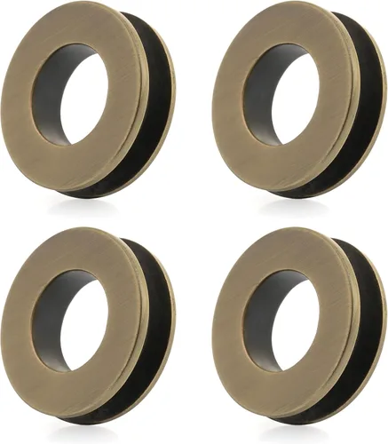 Miniatura 14 de CRAFTMEMORE Anillos de metal a presión con ojales de superficie plana, anillos tóricos para bolso, fácil instalación, paquete de 4 (0.433 in
