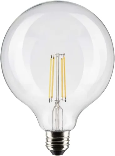 Satco Paquete de 6 bombillas LED de filamento de globo G40 de 8 W, 3000 K, blanco suave, E26, base media, regulable, equivalente a 100 W, ubicación