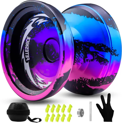 Miniatura 12 de FETESNICE Yoyo FS23 Yoyo profesional sensible para niños de 8 a 12 años, yoyo que no responde para adultos, truco de metal de doble función