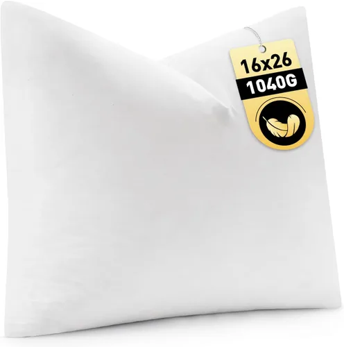 Miniatura 18 de MIULEE - Relleno de almohada de 12x16 pulgadas con plumas y plumón, almohada esponjosa y cómoda con tela de algodón para cama, sofá y sillón