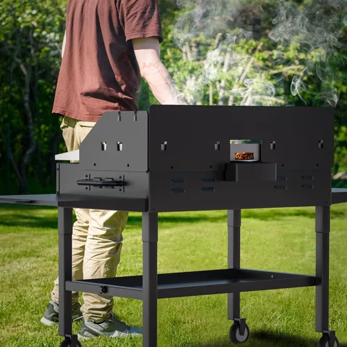 Miniatura 7 de BBQ-PLUS Protector de viento para plancha y rejilla de calentamiento para Blackstone, kit de accesorios para plancha para Blackstone (para 36")