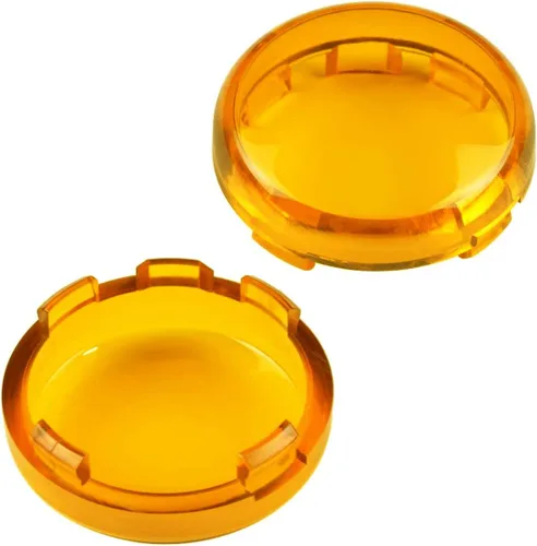 Miniatura 3 de Cubierta de lente de luces direccionales compatible con Harley Dyna Fatboy Softail Road Glide, ámbar 2 piezas