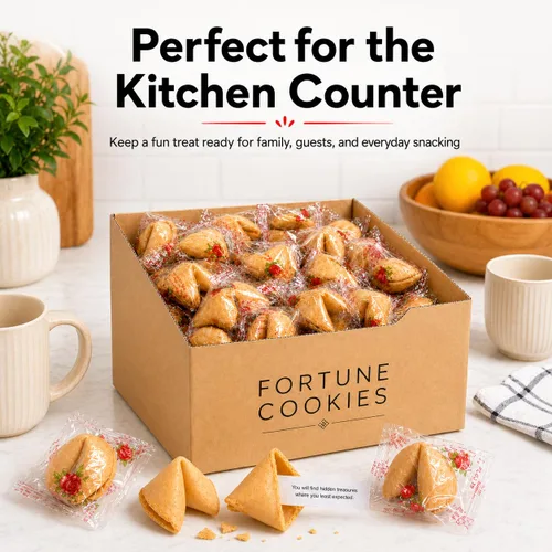 Miniatura 5 de Fortune Cookies - Galletas de la fortuna envueltas individualmente para Navidad, fiestas, bodas, eventos y celebraciones con divertidas fortunas